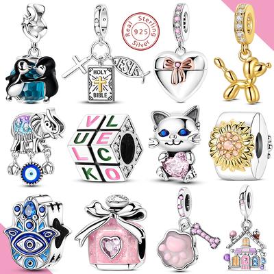 New Charms Copper Cat Claw Perfume Beads For Original Bracelet Pendant Diy Fashion Jewelry