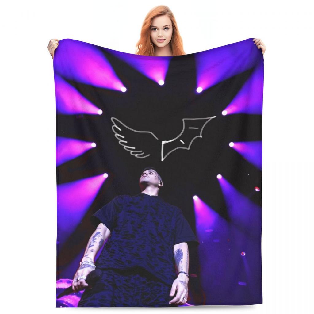 Duki Fleece Throw Blanket Reggaeton Latin Trap Pop Rap Blanket for Bedding Office Lightweight Bedspread