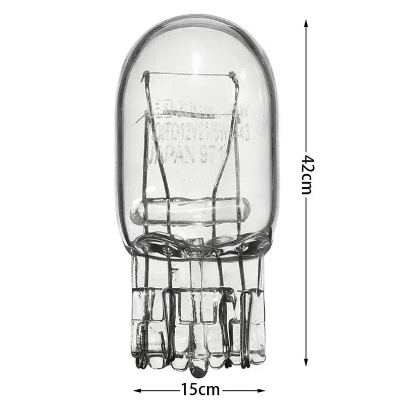 2/10Pcs T20 7443 W21 5W Clear Glass Turn Signal Brake Stop Tail Lights Bulb Daytime Running Lights Turn Stop Brake Tail Bulbs