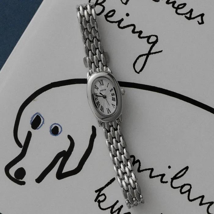 Quiet Oval Metal Watch_Silver QUIET OVAL