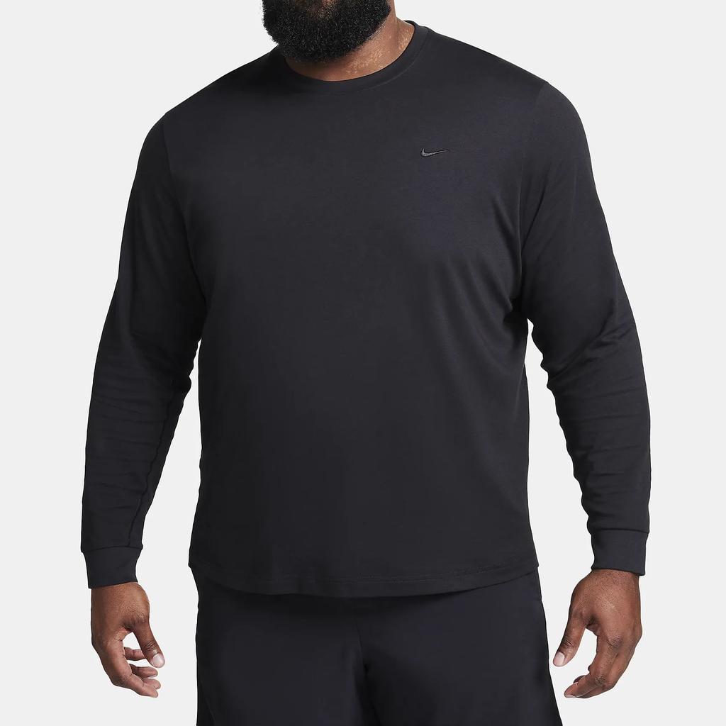 Nike Primary Logo Crew Neck Long Sleeve Sports T-Shirt Men Tops Black FB8585-010
