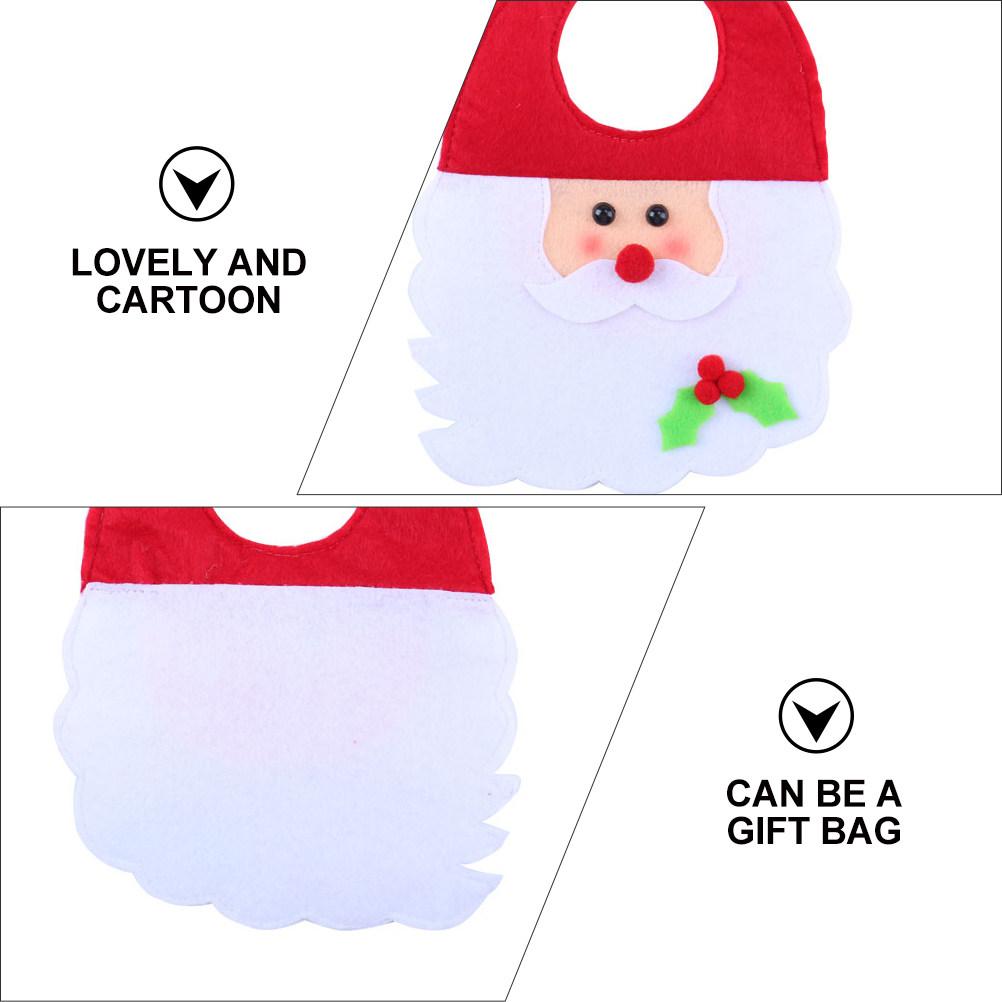 2Ps Christmas Door Ring Hanging Ornament Santa Claus Gift Bag Wood Material Home Decor Party Decoration Candy Holder Christmas