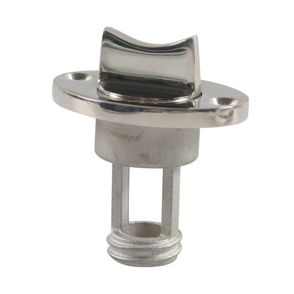 2Pcs Stainless Steel Boat Drain Plug Kit Oval Garboard Transom Plugs For 1" Hole