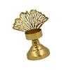 Golden Iron Tealight Candle Holder for Elegant Dining Room and Weddings Centerpieces Metal Leaf Shape Candlestick Stand
