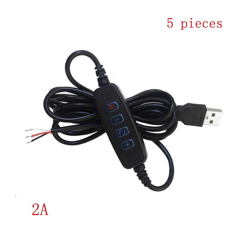 Tricolor Dimmer USB 5V LED Switch Cable 4 Key Adjustable Lighting Controller for Living Room Lamp