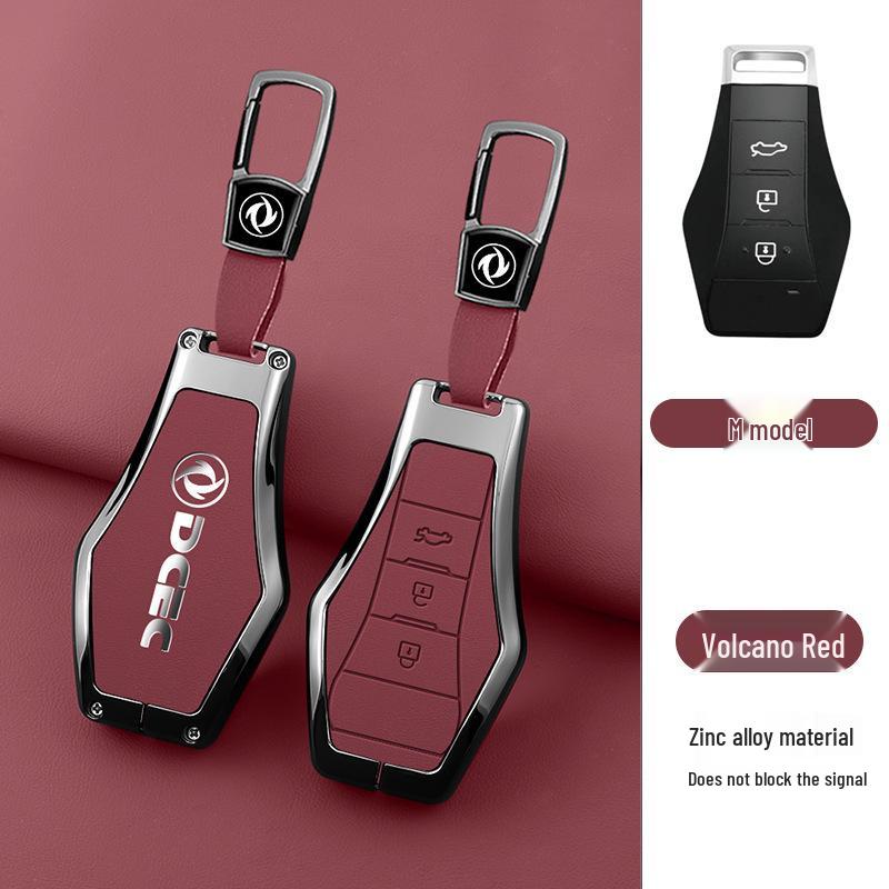 Zinc Alloy Leather Key Case for Dongfeng Fengguang 580 (2016/17) - Stylish and Durable with Creative Buckle for Men and Women