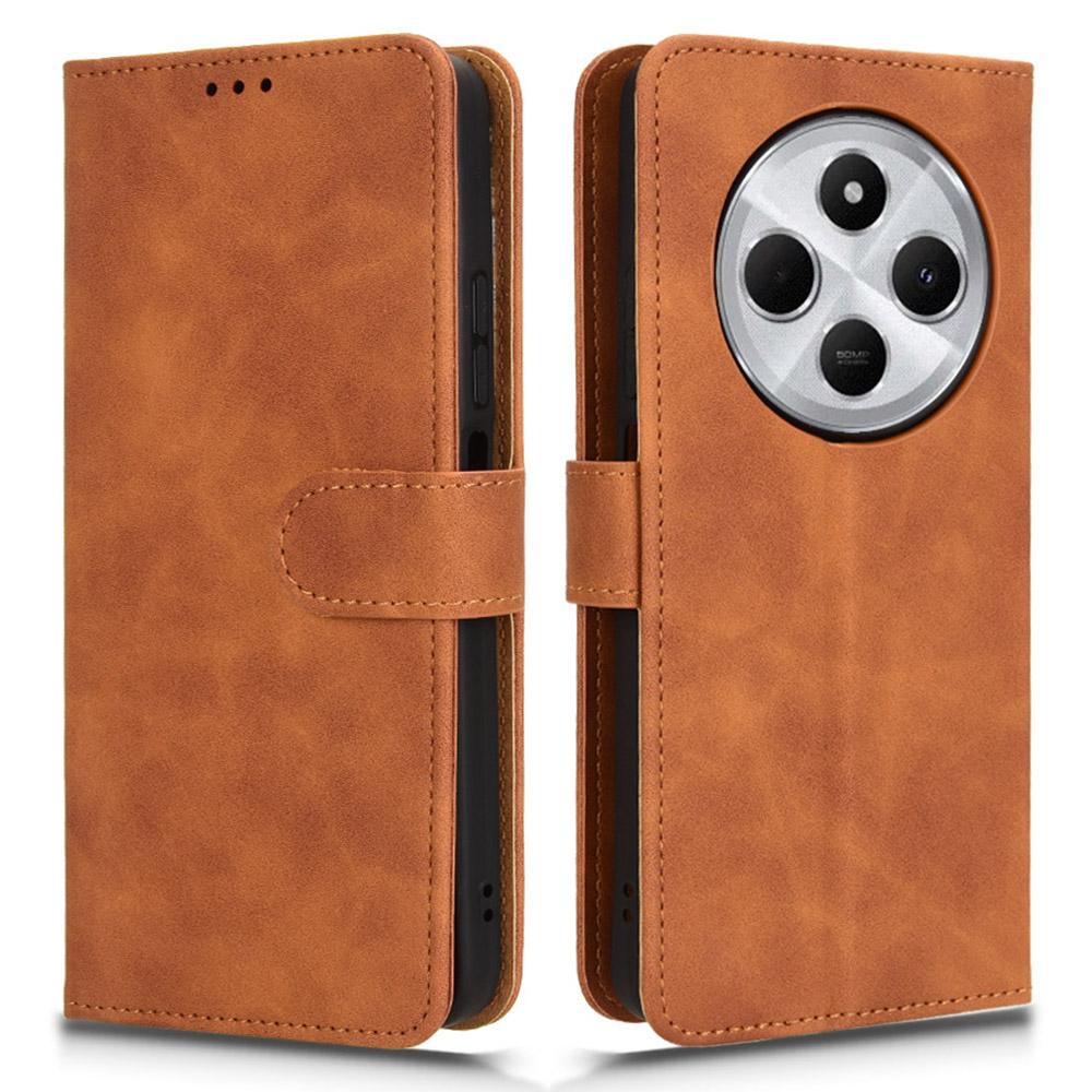 For Xiaomi Poco C75 4G/Redmi 14R 5G/14C 4G Leather Case Skin-Feel Anti-Drop Wallet Flip Phone Cover