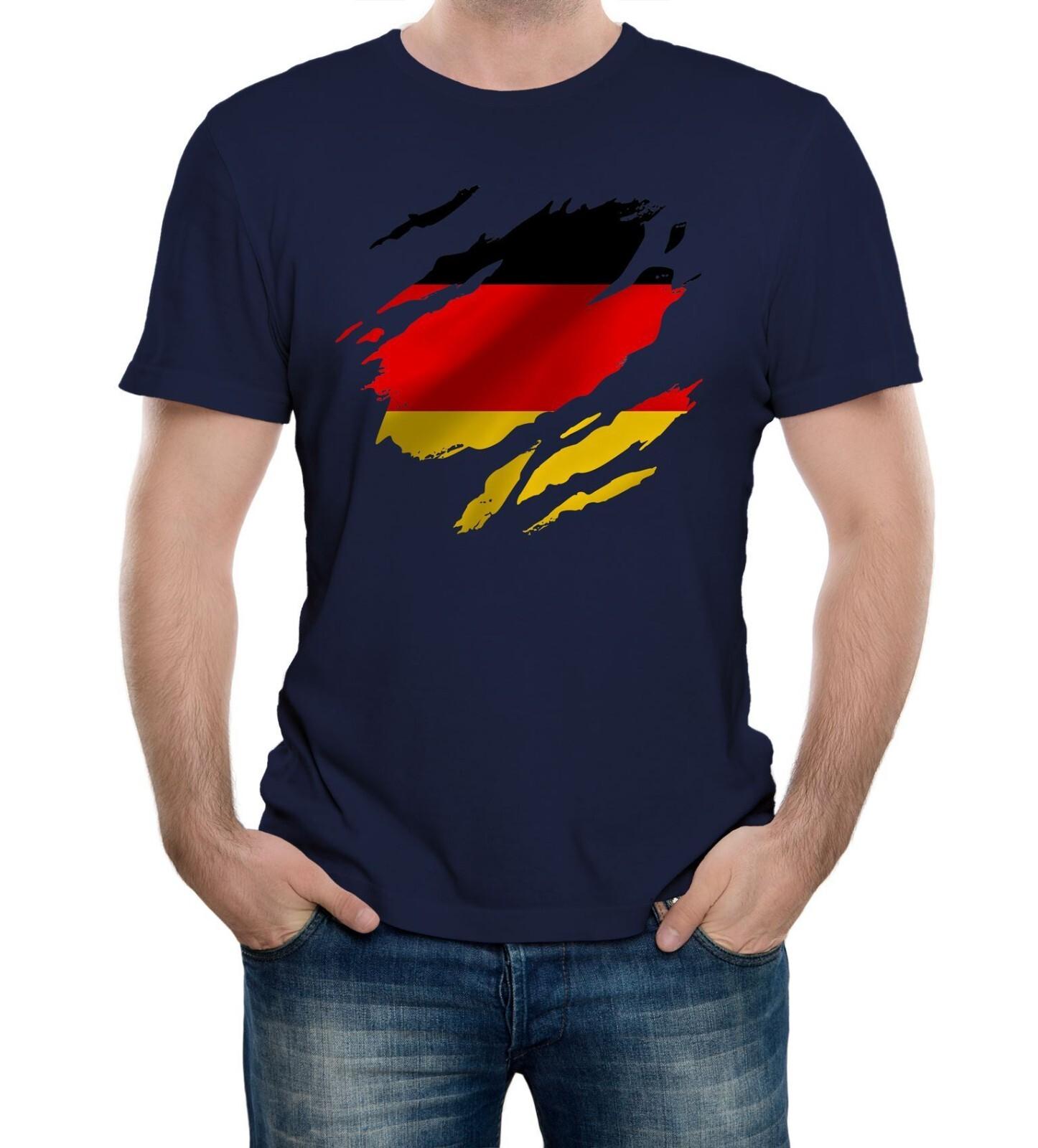 Torn Germany Flag T-Shirt Mens Womens Tees Top – German National Pride, Deutschland Berlin Gift M