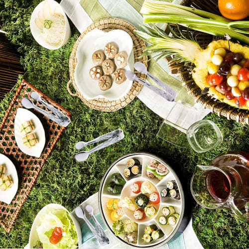 Sunenlyst Mini Serving Tongs, 4-inch Rose Stainless Steel Sugar Cube Tongs, Silver Small Ice Tongs for Tea/Coffee Parties, Appetizers, and Desserts (S