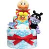 KanonBaby's Anpanman and Baikinman Diaper Cake for Boys, 2-Tier, 22 Pampers Small Diapers