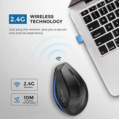 Souris Verticale Sans Fil - ECHTPower - Ergonomique - DPI Réglable - Rechargeable - Vert