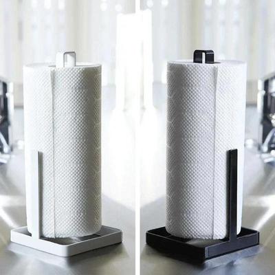 Portarotolo da cucina Porta asciugamani di carta Porta fazzoletti da bagno Nero e Bianco Portatovaglioli Accessori per l'organizzazione della cucina domestica