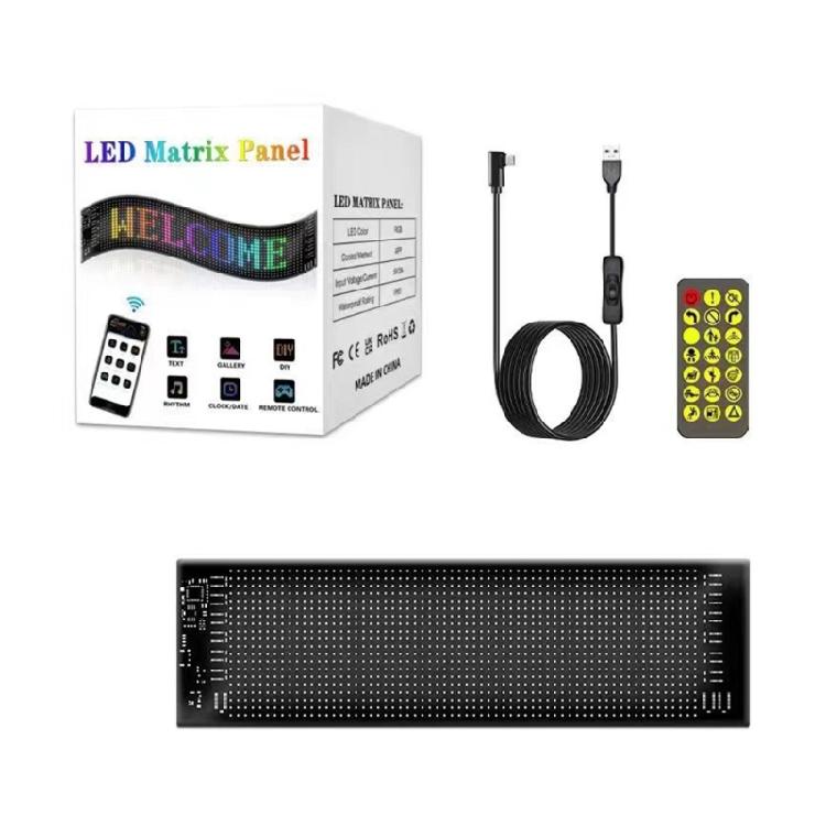 USB 5V Scrolling Led Matrixes Panel Waterproof App Programmable Flexible LED Sign
