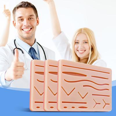 Silikonová podložka na šití Tréninková sada pro chirurgy Lékařská praxe Kůže pro nácvik šití ran a traumat