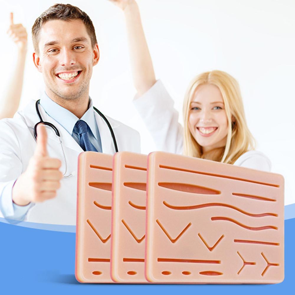 Silicone Skin Pad Suture Training Kit Surgical Wound for Surgeon Medical Practice Training Traumatic Suture Practice Skin Use