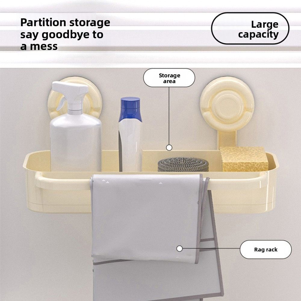 No Punching Kitchen Storage Rack Wall-mounted Large Capacity Sink Drain Basket Detachable Multifunctional Filter Storage Shelf