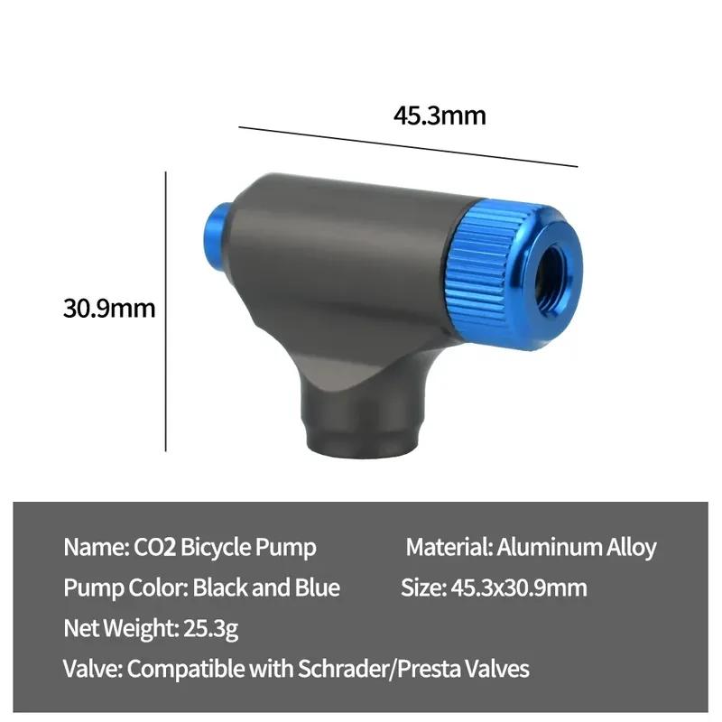 Ctrepower Aluminum Alloy CO2 Bike Tire Inflator Quick Push Button Release Fits Presta & Schrader Valves for Road & Mountain Bike