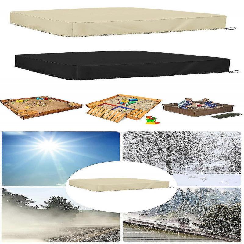 Sandpit Cover Waterproof Dustproof UV Protection Square Pool Cover with Drawstring for Sandpit, Toys and Furniture/YY