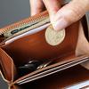 Compact Round Zip Wallet Himeji Leather Gold Small Wallet Mini Wallet Mini Does Not Fold Bills Round Compact [Anac] AK22TA-B0005-GLD