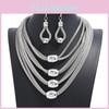 Vintage Geometric Metal Necklace And Earring Set For Fashion Enthusiasts