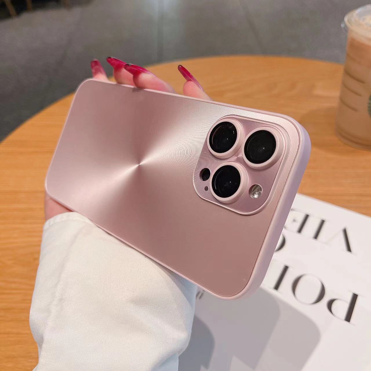 

Laser Aurora CD Texture Matte Phone Case For iPhone 17 Air 16 15 14 Plus 13 12 11 Pro Max Lens Protect Bumper Armor Cover For iPhone 16