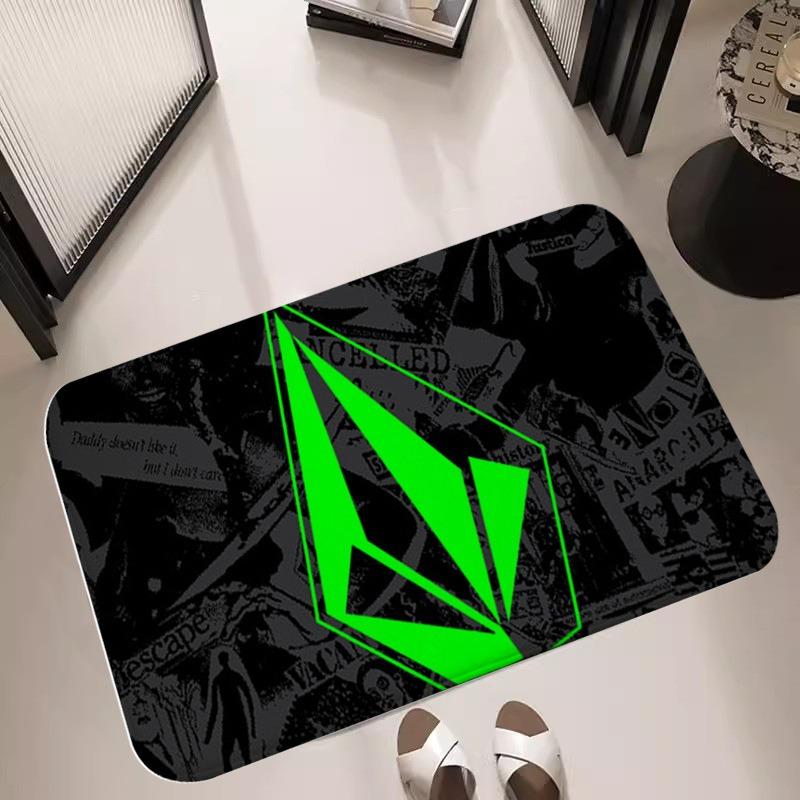 Street Art Graffiti Carpet Urban Trendy Abstract Geometric Logo Newspaper Clipping Home Decoration Rug Welcome Nonslip Floor Mat