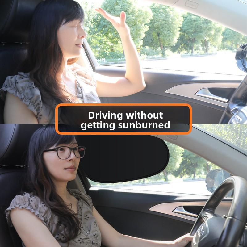 Sun-blocking and Heat-insulating Side Window Glass with Electrostatic-adhesive Sunshade for Vehicle Interiors