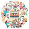 35pcs-100pcs Playful Retro Decals Retro Food Stationery Stickers Funny Stickers For Laptop Phone Car Sticker