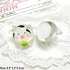 3D Glowing Chinese Zodiac Resin Charms Chubby Cute Cartoon Transparent for DIY Keychain Phone Case Craft Use