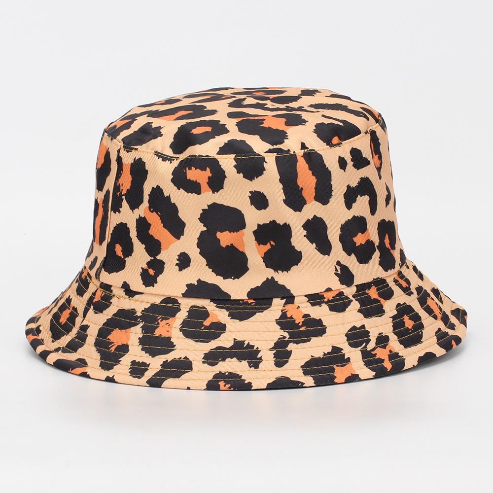 New leopard print fishing hat, casual sun protection cap, unique sun protection bucket hat, fashionable and versatile hat