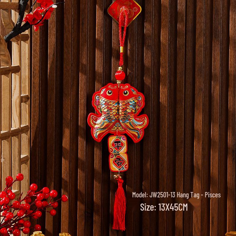 2026 Jahr des Pferdes Fu Plakette Festliche Anhänger für den Innenbereich zur Dekoration von Eingangsbereich und Wohnzimmer