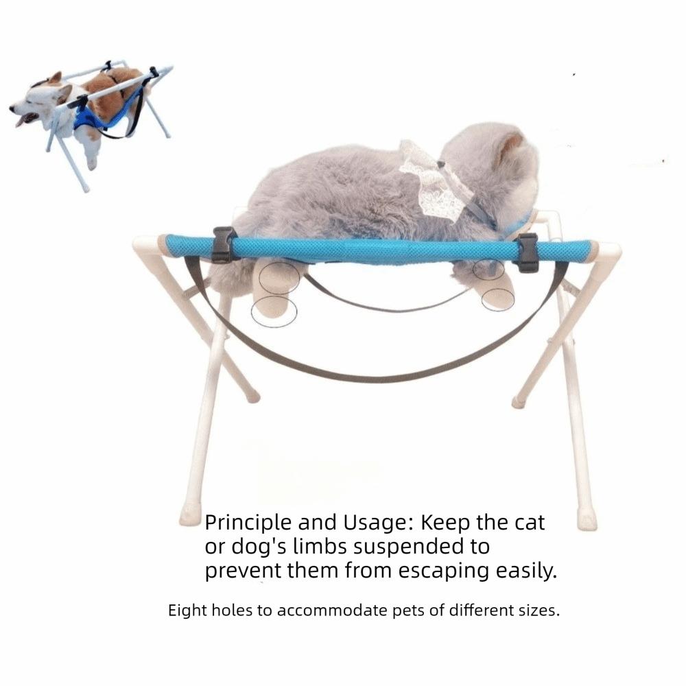 Folding Cat Bathing Rack Breathable Quick-Dry Mesh Pet Washing Station Anti-Bite Detachable Nail Clipping Table Pet Care