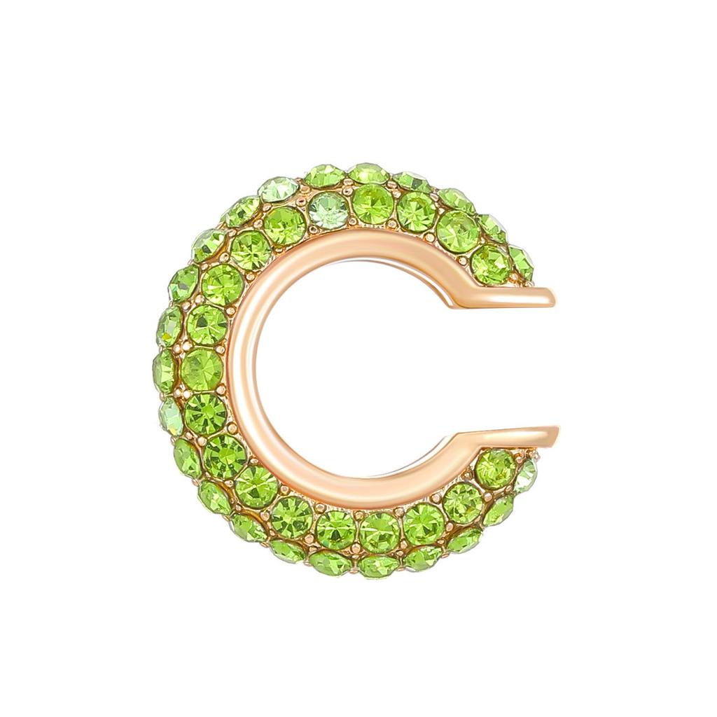 European & American Popular C-shaped Rhinestone Ear Cuff Earrings, No Piercing Needed for Women