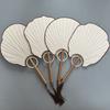 Exquisite DIY Xuan Paper Fan Vintage Hand Painted Fan Portable Round Fan  Dance