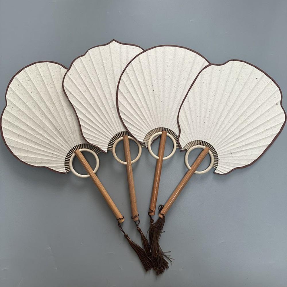 Vintage DIY Xuan Paper Fan Exquisite Hand Painted Fan Creative Chinese Style DIY Fan  Calligraphy