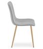 Libra Chair - Light Gray Fabric / Wood Color Legs X 2