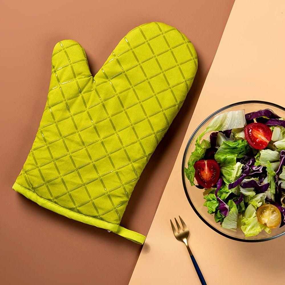 Verbrühsicher Küchenofenware Rutschfest Dicke Kochhandschuhe Ofenhandschuhe Mikrowellen-Isolierung Backwerkzeug