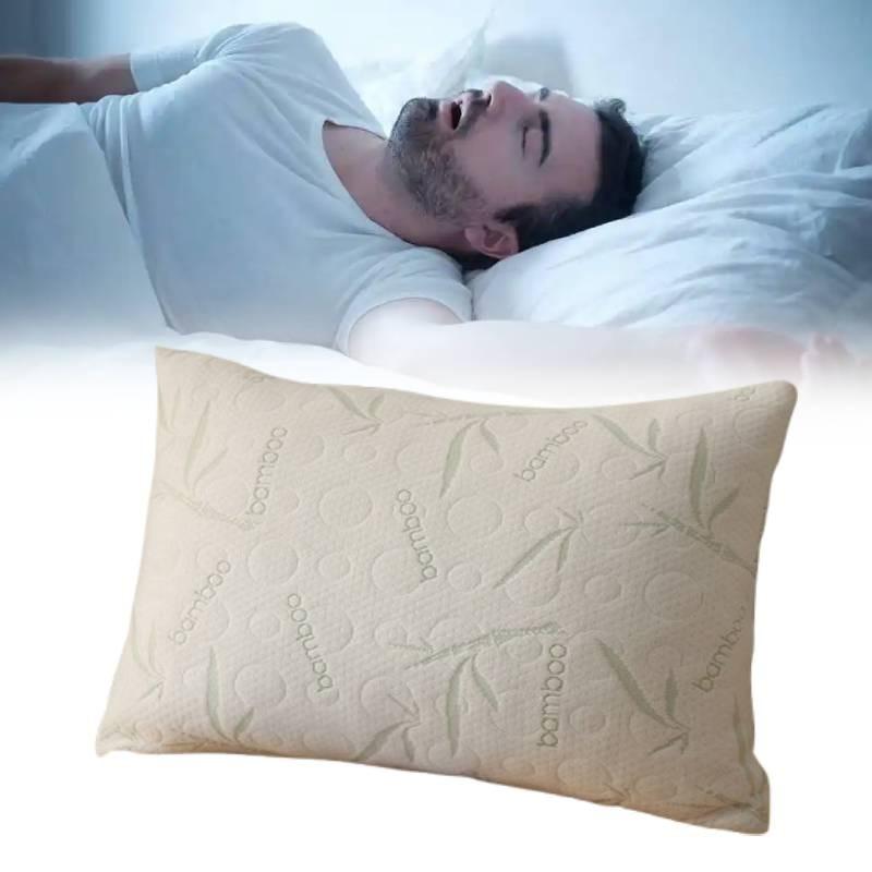 Memory Foam Luxury Pillow With Cool Silk Knit Cover For Adult Sleep Comfort