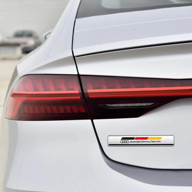 For Audi RS3 3D Metal Car Sticker Badge Case Styling Decoration For Audi RS Q3 Q5 Q7 SQ3 SQ5 SQ7 RSQ3 RSQ5 RSQ7 TT A4 A3 A6 C6 C7 Q2 Sline TT