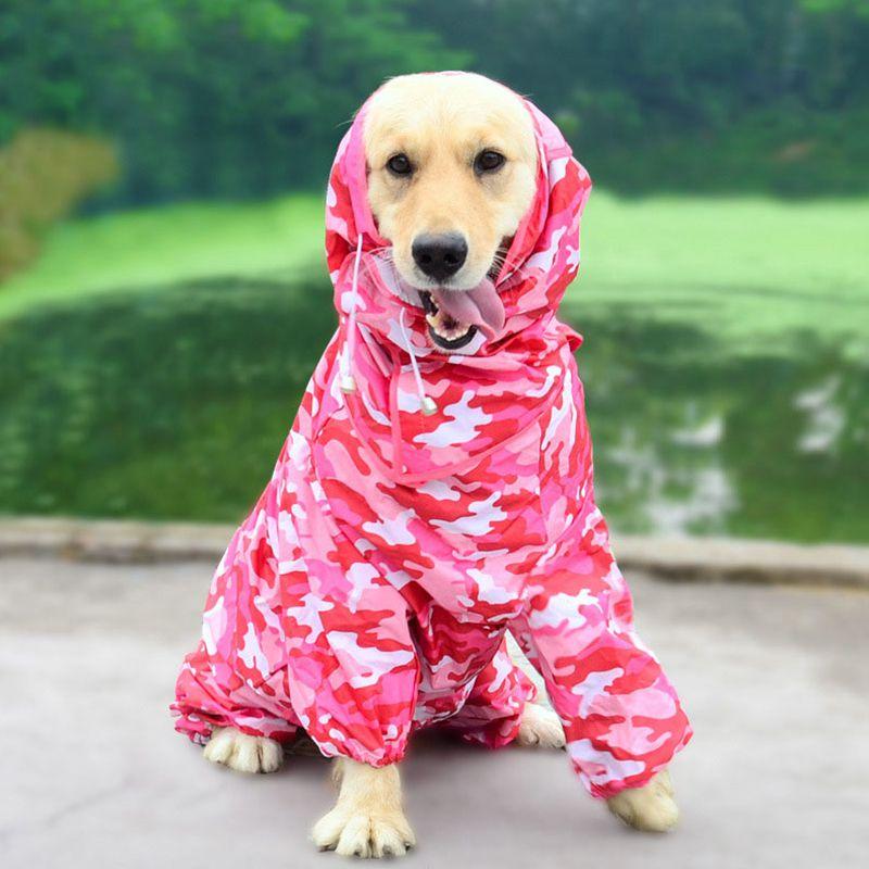 Großer Haustier Hunderegenmantel Wasserdichte Regenkleidung Overall Für Große Mittlere Kleine Hunde Golden Retriever Outdoor Haustierbekleidung Mantel