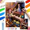 Toy Story Piano Scene Digital Oil Painting Art Kit Handmade Coloring Painting Home Decor