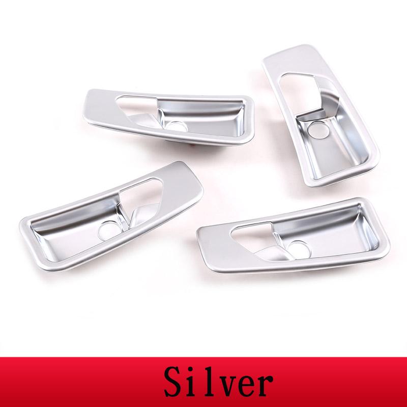 ABS Silver/Carbon Fiber Car Inner Door Handle Bowl Decoration Cover Stickers For MercedesBenz G Class W463 07-18 Car Accessorie