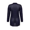 Navy Blue Openwork Knitwear Sweater Tctaw22ak0089