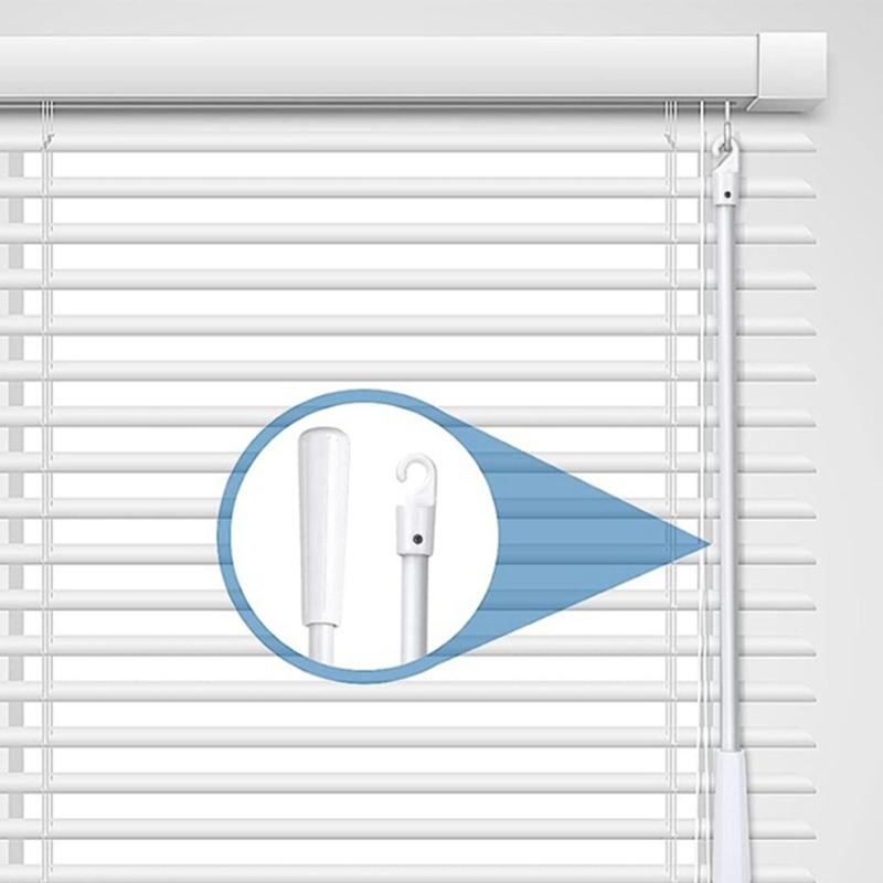 White Fiberglass Blind Wand with Hook, Vertical Blinds Control Stick, Window Blind Rod Window Treatments Accessories