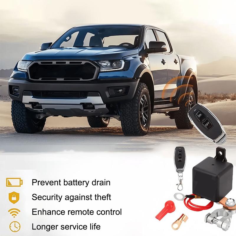 Remote Control 12V 200A Car Battery Disconnect Switch Anti-theft Power Cut Relay for Marine Boat RV Truck Automotive 200A Dual Remote