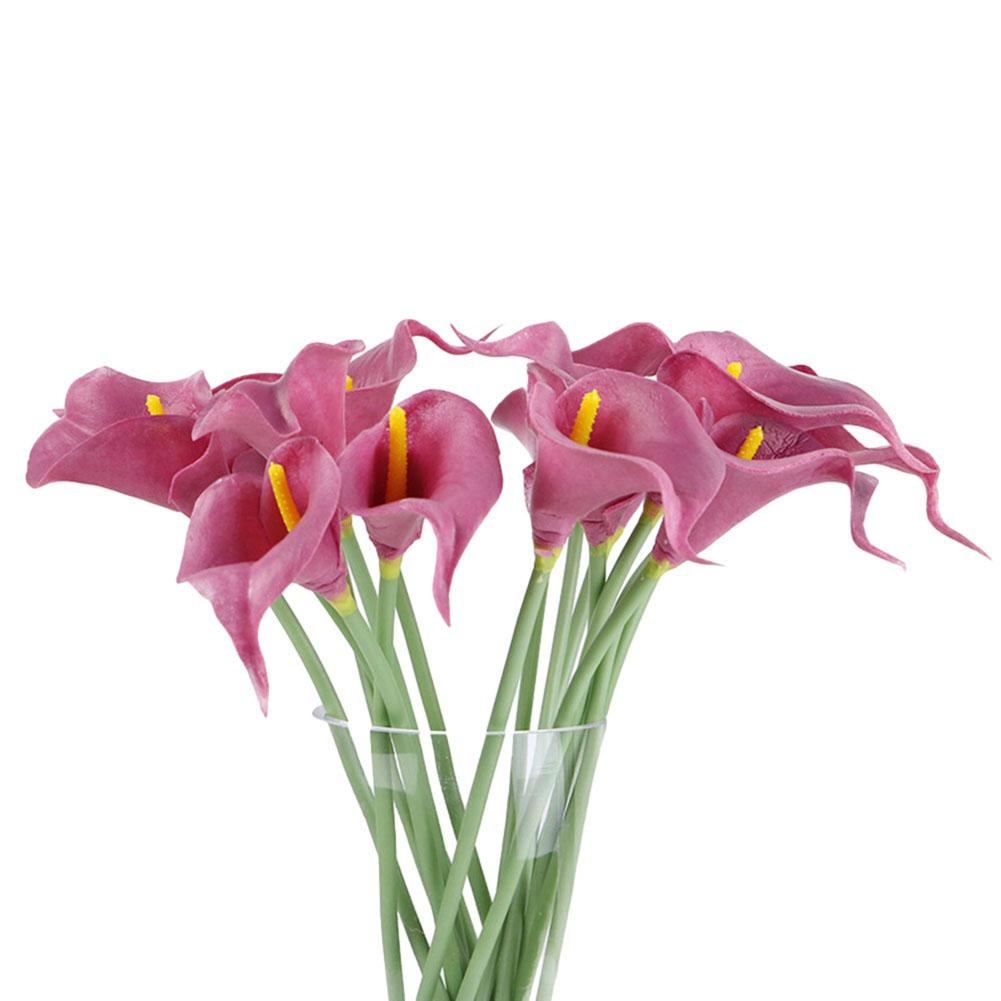 PU Artificial Flowers Parties Weddings 10 Head 10pcs 34cm