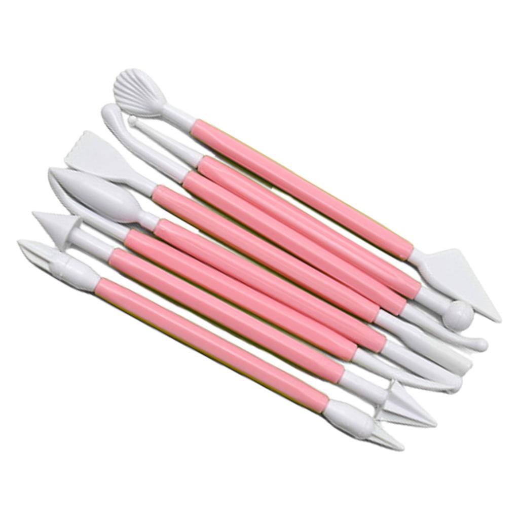 8Pcs Cake Sculpture Pen Fondant Sculpting Tools Fondant Cake Cutter Cake Mould Tool Cake Scraper Clay Modeling Tool