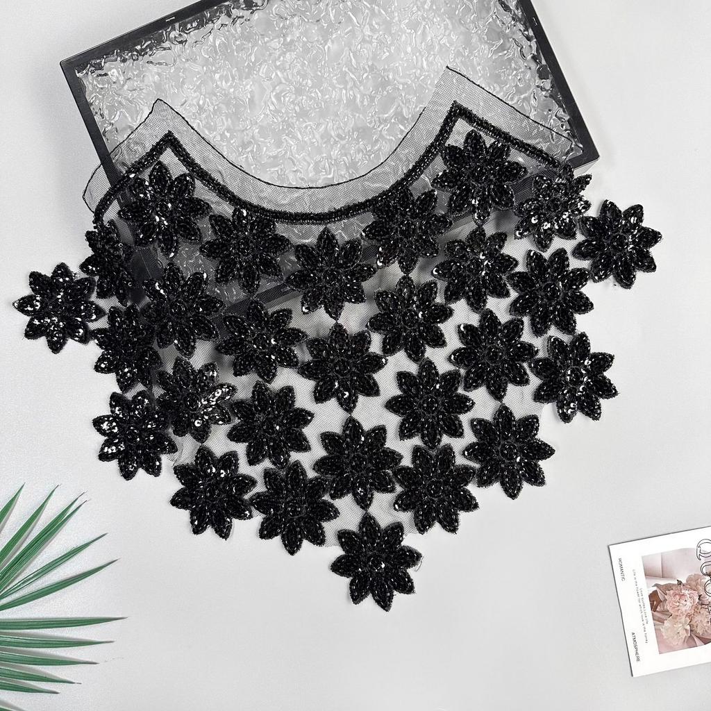 Exquisite Schwerindustrie Stern Pailletten Dekorative Stoffaufkleber Kleidung Kleid Performance-Kleidung Hochzeitsaccessoires Vorderkragen Stoffaufkleber