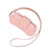Solid Color Sunglasses Pouch PU Leather Hanging Sunglasses  Eyewear Accessories
