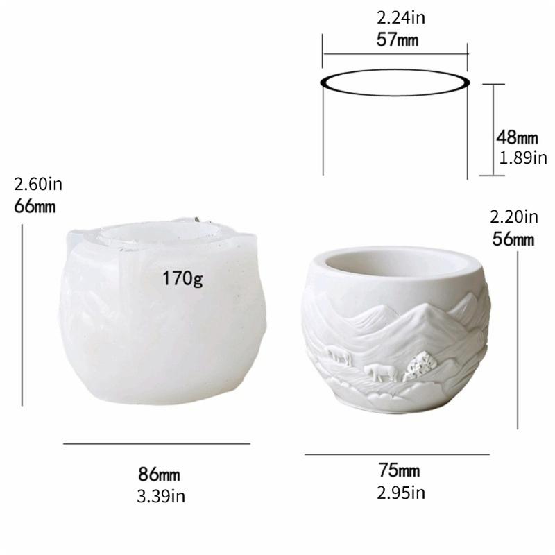 Silikon Kerzenbecher Pflanzgefäßform zum Basteln Wiederverwendbare Hitzebeständige Materialien für Kinder und Heimdekorationsprojekte